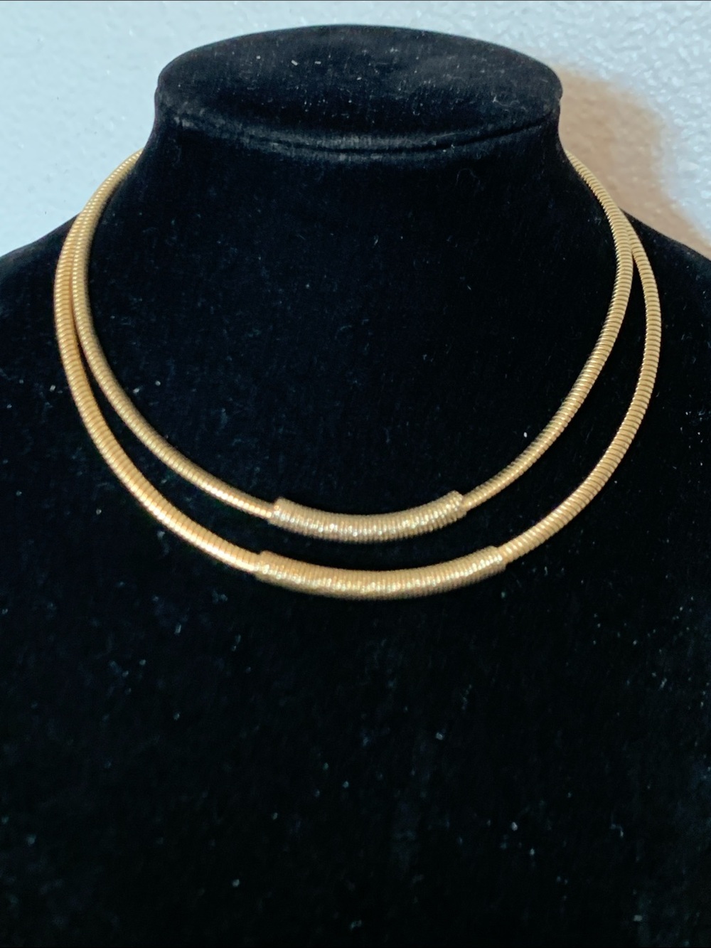NWOT Gold Double Strand Coil Necklace - Unbranded